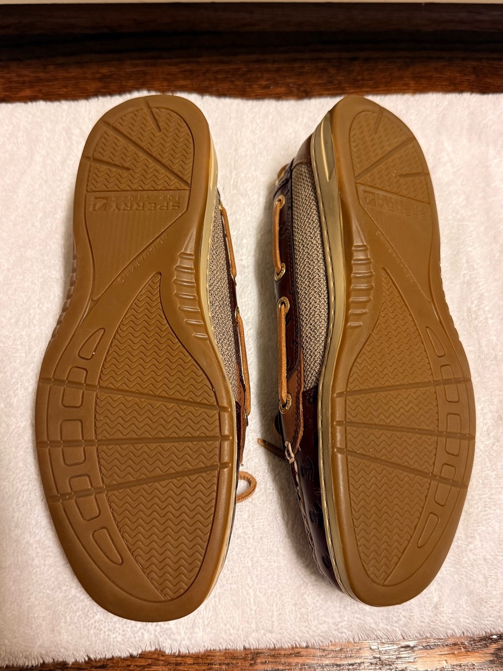 Sperry Brown and Tan Leather Boat Shoes - Picture 5 of 6